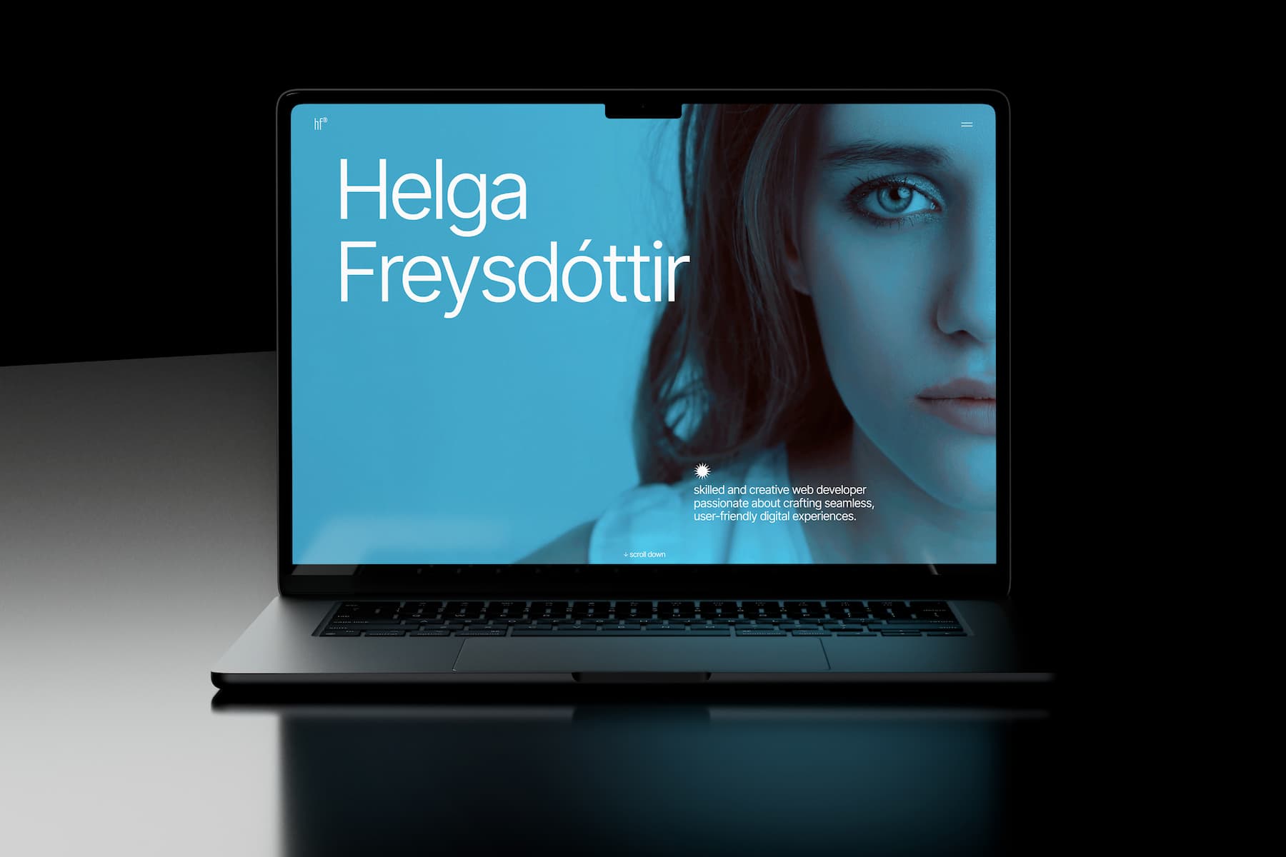 Minimalist portfolio project view