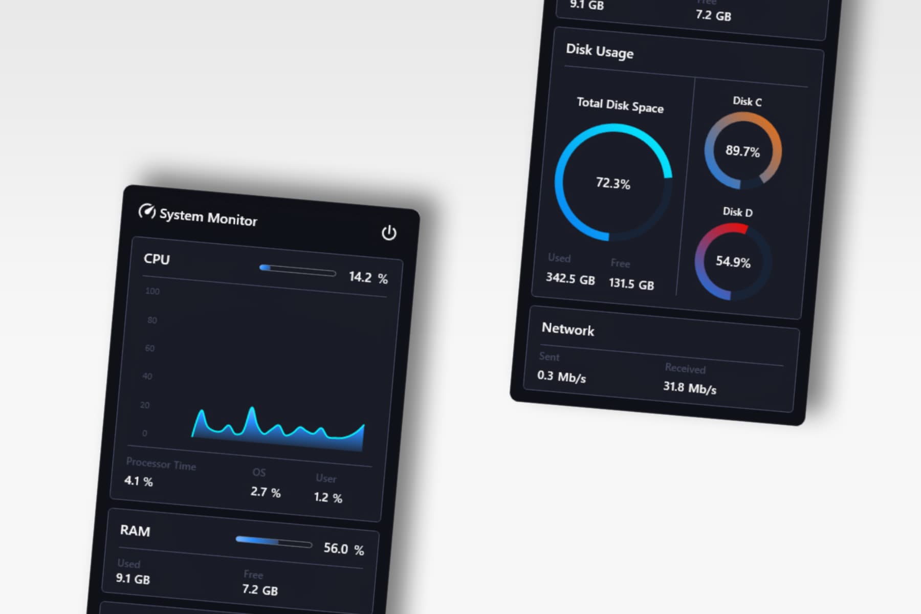 System monitor project view